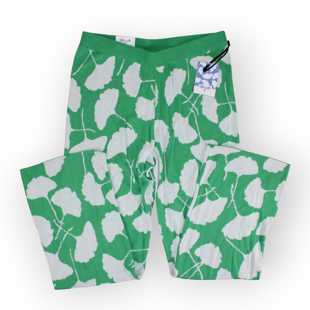 NEW XL DVF x Target Knit Pant Green Gingko HiWaist WideLeg Rayon